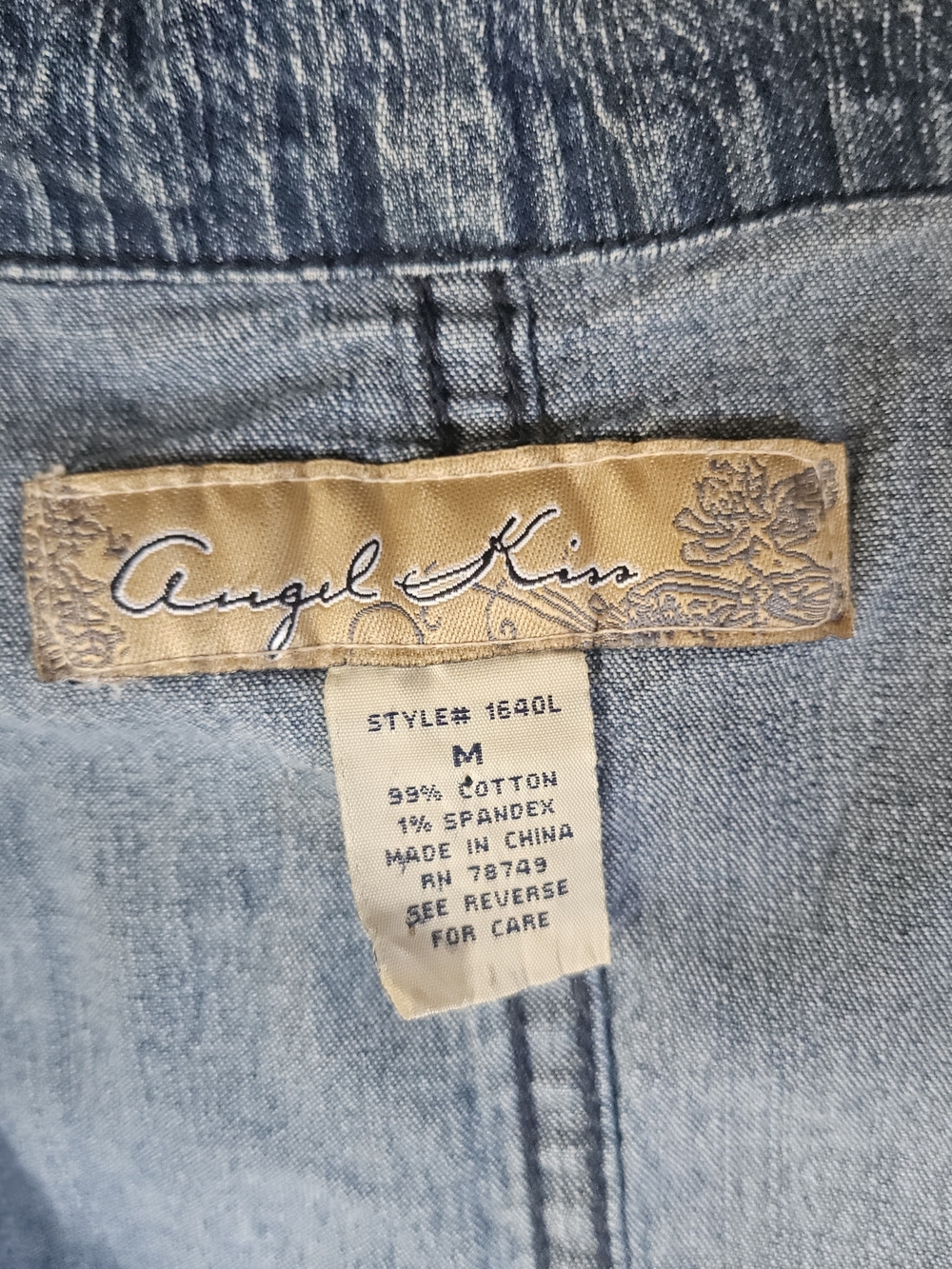 Indigo Blue Fitted Denim Jacket - Picture 8 of 8